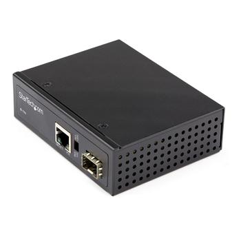 STARTECH StarTech.com PoE+ Industrial Fiber to Ethernet Media Converter 60W, SFP to RJ45, Singlemode/ Multimode Fiber to Copper Gigabit Ethernet, Compact, IP-30/ -40 to +75C, PoE+ Media Converter - Fiber Media  (IMC1GSFP60W)