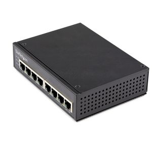STARTECH Industrial 8 Port Gigabit PoE Switch 30W - Power Over Ethernet Switch - GbE PoE+ Network Switch Unmanaged IP-30 (IESC1G80UP)