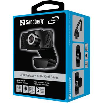 Sandberg USB Webcam 480P Opti Saver - nettkamera (333-97)