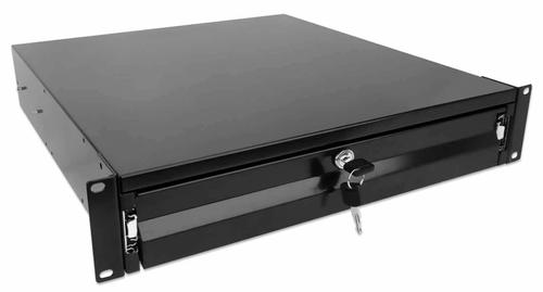 INTELLINET INT 19" Storage Drawer, 2U - 18, with lock, Black (715829)