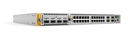 Allied Telesis s AT X950-28XTQM - Switch - L3 - Managed - 24 x 1/ 2.5/ 5/ 10GBase-T + 4 x 40/100 Gigabit QSFP+ / QSFP28 - rack-mountable - with 1 year Net Cover support (AT-X950-28XTQM-B01)