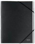 LEITZ Recycle Card Divider Book with Elasticated Closure 6 Tabs A4 Black (Pack 6) 39140095