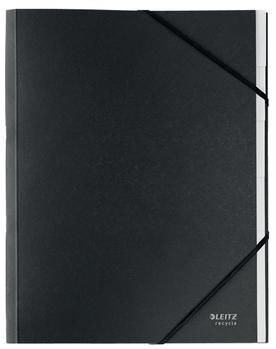 LEITZ Recycle Card Divider Book with Elasticated Closure 6 Tabs A4 Black (Pack 6) 39140095 (39140095)