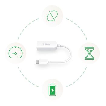 D-LINK USB-C to 2.5G Ethernet Adapter (DUB-E250)