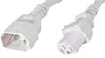 LinkIT strømkabel C15/C14 hvit 1m 3 x 1,00mm² , PVC