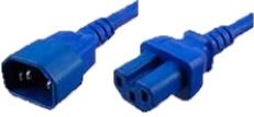 LinkIT strømkabel C15/C14 blå 0,5m 3 x 1,00mm² | PVC (NYEC15C14-05M-B)