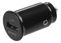 DELTACO USB car charger, 1x USB-A, 2,4 A, 12 W, black