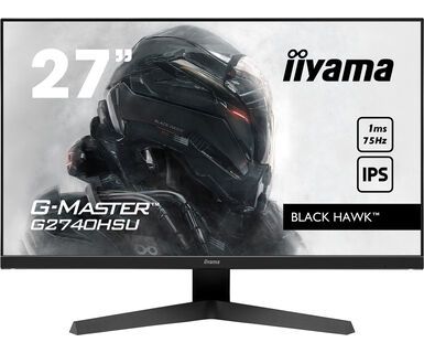 IIYAMA G-MASTER Black Hawk G2740HSU-B1 - LED monitor - 27" - 1920 x 1080 Full HD (1080p) @ 75 Hz - IPS - 250 cd/m² - 1000:1 - 1 ms - HDMI, DisplayPort - speakers - matte black (G2740HSU-B1)