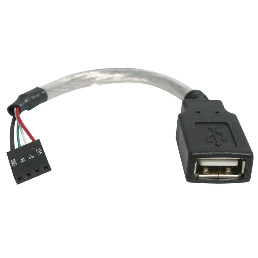 StarTech - 6in USB 2.0 A to USB 4 Pin to Motherboard Header Adapter F/F - USB cable - USB (F) to 4 pin USB 2.0 header (F) - USBMBADAPT - USB-kabel - USB til 4-pins USB 2.0-header - 15 cm