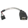 STARTECH 15cm USB 2.0 Cable - USB A Female to USB Motherboard 4 Pin Header F/F	