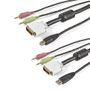 STARTECH CABLE KVM 1.8M 4 EN 1 DVI-I USB AUDIO Y MICROFONO PARA SWITCH IN CABL (USBDVI4N1A6)