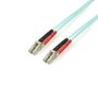 STARTECH Fiber Optic Cable - 10Gb Aqua - Multimode Duplex 50/125 - LSZH - LC/LC -2 m	