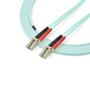 STARTECH Fiber Optic Cable - 10Gb Aqua - Multimode Duplex 50/125 - LSZH - LC/LC -2 m (A50FBLCLC2)