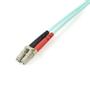 STARTECH Fiber Optic Cable - 10Gb Aqua - Multimode Duplex 50/125 - LSZH - LC/LC -2 m (A50FBLCLC2)