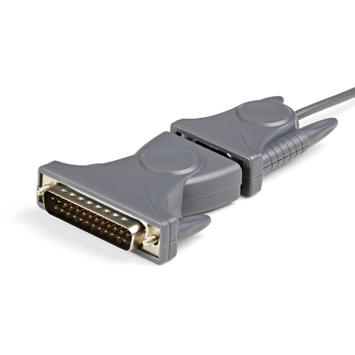 StarTech USB to RS232 DB9/DB25 Serial Adapter Cable - M/M - Seriell adapter - USB 2.0 - grå (ICUSB232DB25)