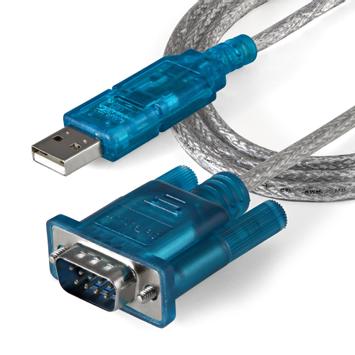 StarTech 3ft USB to RS232 DB9 Serial Adapter Cable - M/M - seriell adapter - USB 2.0 - RS-232 (ICUSB232SM3)