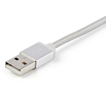 STARTECH "USB Multi-Charger Cable - Lightning,  USB-C, Micro-B - Braided - 1 m" (LTCUB1MGR)