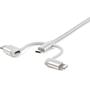 STARTECH StarTech.com 1M 3 in 1 Lightening USB Cable (LTCUB1MGR)