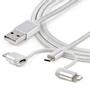STARTECH StarTech.com 1M 3 in 1 Lightening USB Cable (LTCUB1MGR)