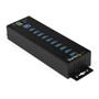 STARTECH 10-P INDUSTRIAL USB 3.0 HUB W/ EXT POWER ADPTR ESD 350W SURGE P PERP (HB30A10AME)