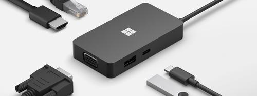 MICROSOFT t USB-C Travel Hub - Docking station - USB-C - VGA, HDMI - 1GbE - commercial (1E4-00002)