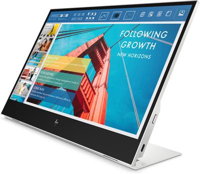 HP E14 G4 14inch IPS FHD Portable Monitor 16:9 400cd/m2 5ms GtG 2x USB Type-C with DisplayPort 1.2 Alt mode Silver 3/3/0 (1B065AA#ABB)