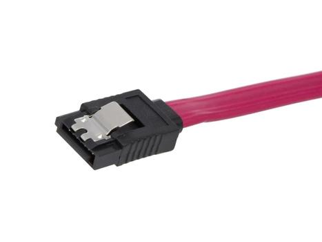 IIGLO SATA 6 kabel 1m (rød) Datakabel,  6Gbs, hann til hann, lås, rette kontakter,  PVC (II-SATASATA6-R010)