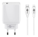 Goobay Dual USB Type-C charger set 2.4 A, white, 1 m - power unit with 2 USB ports and USB Type-Câ„¢ cable