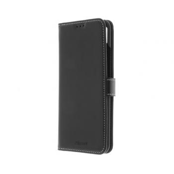 INSMAT - Vikbart fodral för mobiltelefon - genuint läder, polykarbonat - svart - för Xiaomi Redmi 9C (650-2899)