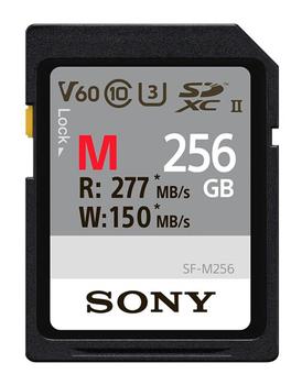 SONY SF-M Series SF-M256 SDXC UHS-II Memory Card Video Class V60 / UHS-II U3 / Class10 (SFG2M)