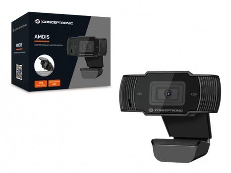 CONCEPTRONIC Webcam AMDIS 720P HD Webcam+Microphone sw (AMDIS03B)