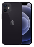 APPLE iPhone 12 mini - Smartphone - dual-SIM - 5G NR - 128 GB - 5.4" - 2340 x 1080 pixlar (476 ppi) - Super Retina XDR Display - 2 bakre kameror 12 MP front camera - svart (MGE33FS/A)