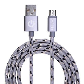 GARBOT Grab&Go 1m Braided Micro-USB Cable Silver (C-05-10195)
