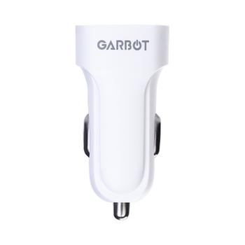GARBOT Grab&Go Dual USB Car Charger 10W White (C-05-10201)