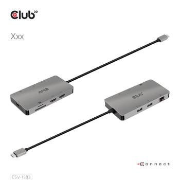 CLUB 3D Type-C 8-In-1 Hub With 2X  (CSV-1593)