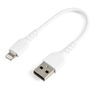 STARTECH 15CM USB TO LIGHTNING CABLE APPLE MFI CERTIFIED - WHITE CABL