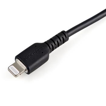 STARTECH 15CM USB TO LIGHTNING CABLE APPLE MFI CERTIFIED - BLACK CABL (RUSBLTMM15CMB)