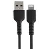 STARTECH 15CM USB TO LIGHTNING CABLE APPLE MFI CERTIFIED - BLACK CABL (RUSBLTMM15CMB)