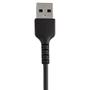 STARTECH 15CM USB TO LIGHTNING CABLE APPLE MFI CERTIFIED - BLACK CABL (RUSBLTMM15CMB)