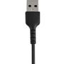 STARTECH 30CM USB TO LIGHTNING CABLE APPLE MFI CERTIFIED - BLACK CABL (RUSBLTMM30CMB)