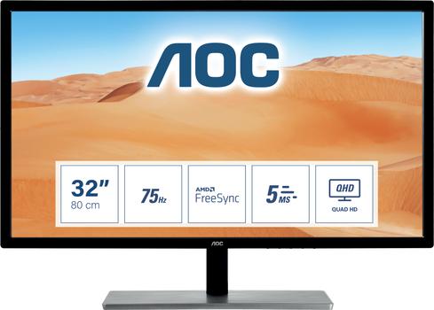AOC Q3279VWFD8 31.5inch display 2560x1440 WLED HDMI/ DisplayPort/ VGA/ DVI (Q3279VWFD8)