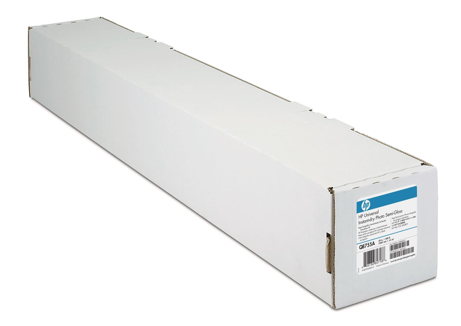 HP - Universal Instant-Dry Photo Semi-Gloss - fotopapir - halvblank - 1 rull(er) - Rull (106,7 cm x 61 m) - 190 g/m²