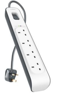 BELKIN 4 OUTLET SURGE STRIP - 2M (BSV400AF2M)
