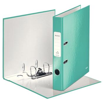 LEITZ 180 WOW Lever Arch File Laminated Paper on Board A4 50mm Spine Width Ice Blue (Pack 10) 10060051 DD (10060051)