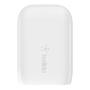 BELKIN 37W DUAL CHARGER 25W USB W/POWER DELIVERY 12W USB-A WHITE CHAR (WCB007VFWH)