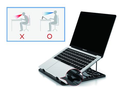 CONCEPTRONIC THANA ERGO S Laptop Cooling Stand, Gray Aluminum Surface (THANA03G)
