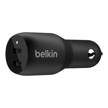 Belkin BOOST CHARGE Dual Charger billader - USB-C Power Delivery - 36W (2x 18W) (CCB002btBK)