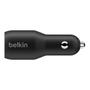 BELKIN Dual USB-C Car Charger 36W / CCB002btBK (CCB002btBK)