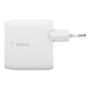 BELKIN Dual USB-A Wall Charger 24W + USB-A to USB-C Cable / WCE001vf1MWH (WCE001vf1MWH)