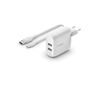 BELKIN Dual USB-A Wall Charger 24W + USB-A to USB-C Cable /WCE001vf1MWH
